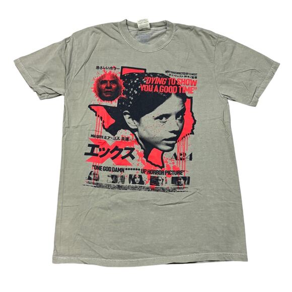 Rucking Fotten Pearl Japanese Horror Movie Poster Shirt Men's Large A24 Mia Goth